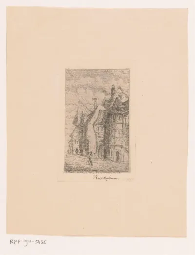 Gezicht op Rue de Tournai, 1842