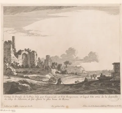 Gezicht op ruïnes in Rome