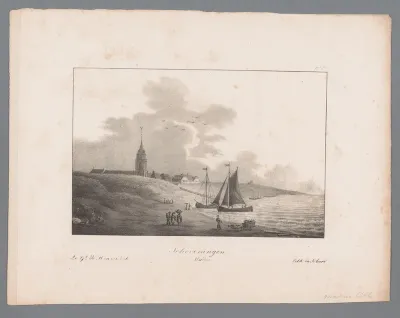 Gezicht op Scheveningen vanaf het strand