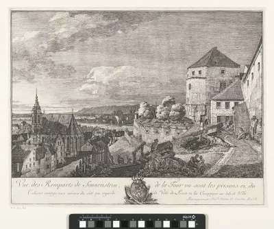 Gezicht op Schloss Sonnenstein en de Elbe bij Pirna