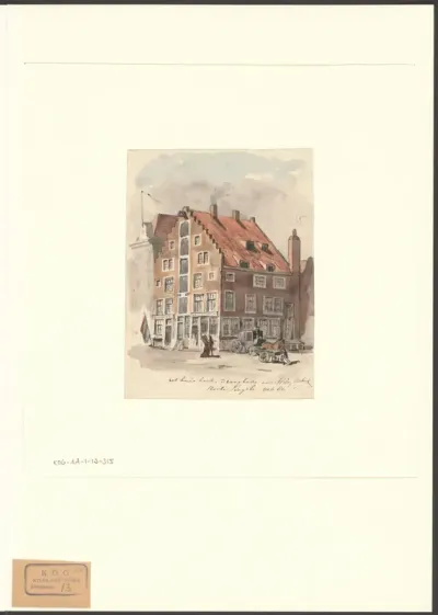 Gezicht op Singel 2A, hoek Droogbak