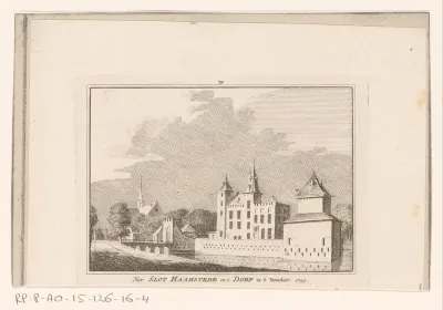 Gezicht op Slot Haamstede, 1743
