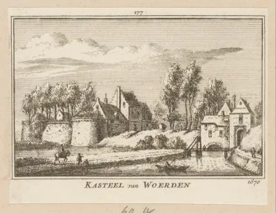 Gezicht op Slot Woerden, 1670