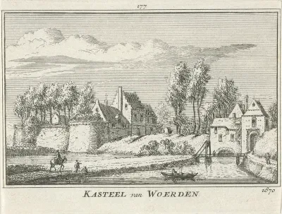 Gezicht op Slot Woerden, 1670