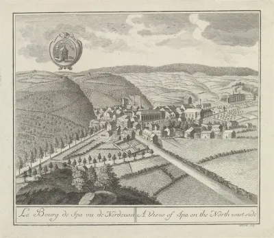 Gezicht op Spa vanuit het noordwesten