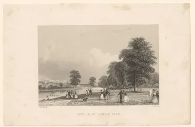 Gezicht op St. James's Park te Londen