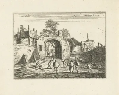 Gezicht op stadspoort