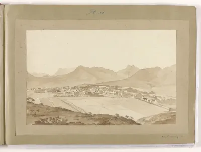Gezicht op Stellenbosch, Drakenstein en de Simonsbergen