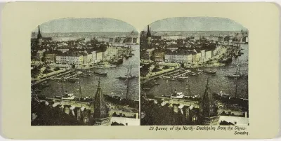 Gezicht op Stockholm van bovenaf
