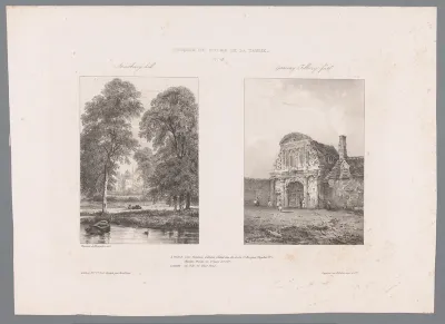 Gezicht op Strawberry Hill en gezicht op de toegangspoort van Tilbury Fort