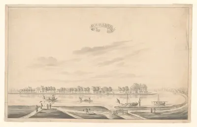 Gezicht op Surabaya