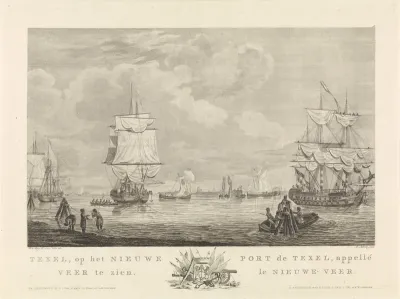 Gezicht op Texel bij het Nieuwe Veer