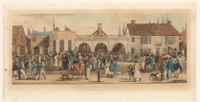 Gezicht op The Subscription Rooms te Newmarket