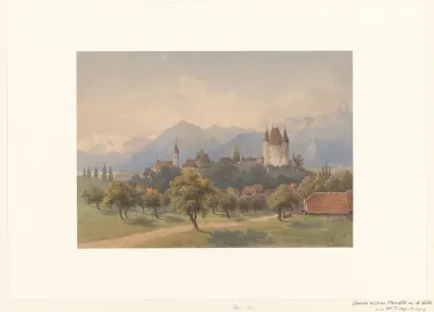 Gezicht op Thun, Zwitserland