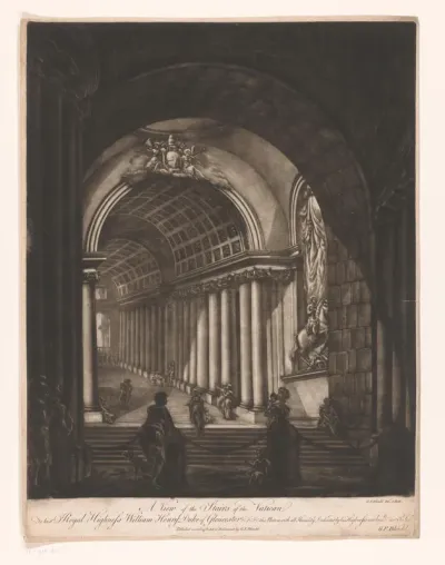 Gezicht op trappen in het Vaticaan