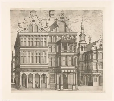 Gezicht op twee huizen