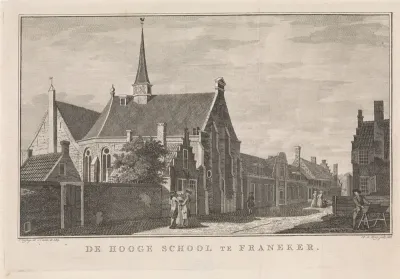 Gezicht op universiteit te Franeker