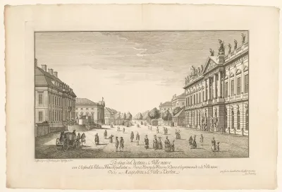 Gezicht op Unter den Linden in Berlijn
