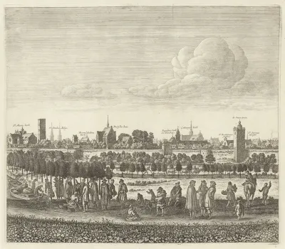 Gezicht op Utrecht vanuit het westen, (plaat III)