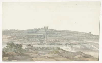 Gezicht op Vedala paleis van de grootmeester, gelegen in het Boschetto op Malta