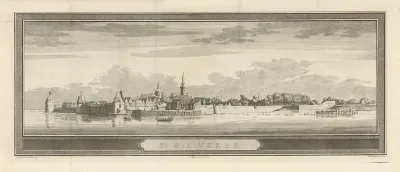 Gezicht op Veere, 1743
