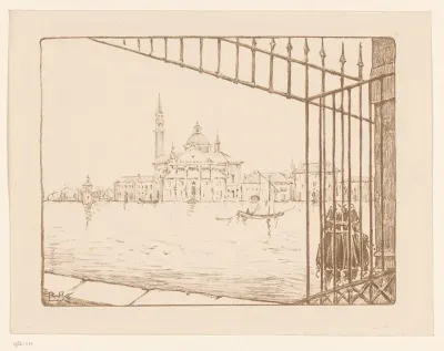 Gezicht op Venetië met de Chiesa di San Giorgio Maggiore
