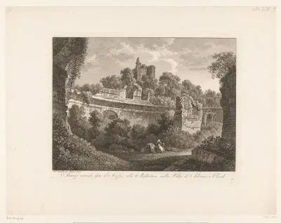 Gezicht op Villa Adriana in Tivoli