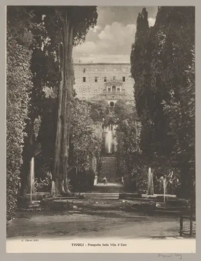 Gezicht op Villa d'Este in Tivoli