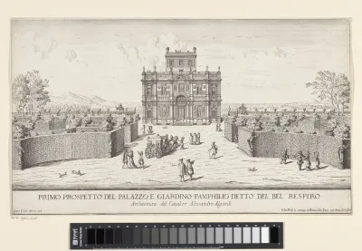 Gezicht op Villa Doria Pamphilj te Rome