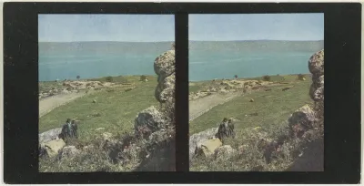 Gezicht op voormalig Magdala aan het Meer van Tiberias