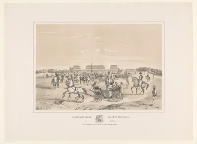 Gezicht op Waterlooplein te Batavia