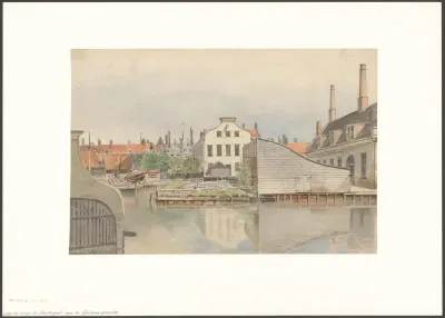 Gezicht op werf De Nachtegaal aan de Lijnbaansgracht
