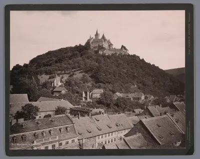 Gezicht op Wernigerode en slot Wernigerode