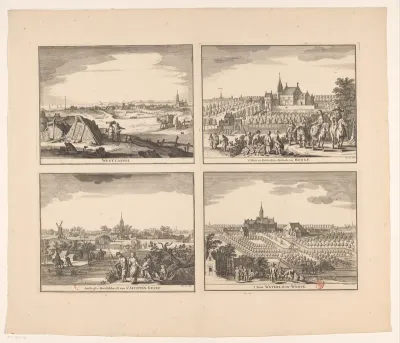 Gezicht op Westkapelle, Kasteel Ter Hooge, Aagtekerke en Huis Waterlooswerve