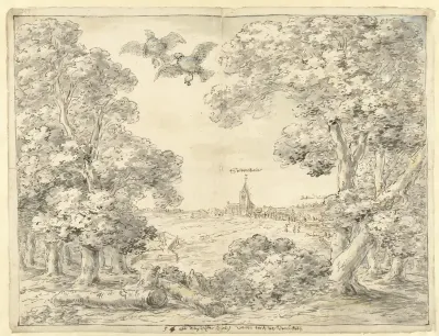 Gezicht op Zoeterwoude en de Lammerschans, 1574