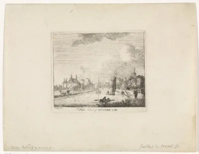 Gezicht op Zuilen, aan de rivier de Vecht