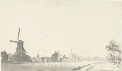 Gezicht op Zwammerdam aan de Oude Rijn