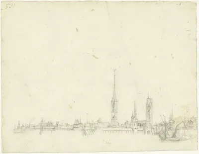 Gezicht op Zwolle, vanuit het noorden