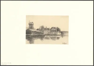 Gezicht over de Kostverlorenvaart naar molen De Otter