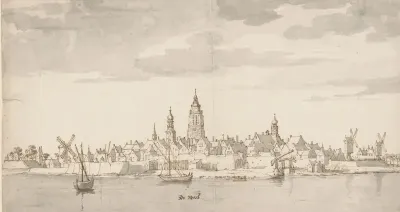 Gezicht over de Waal op Zaltbommel