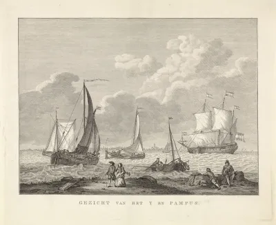 Gezicht over het IJ naar Pampus