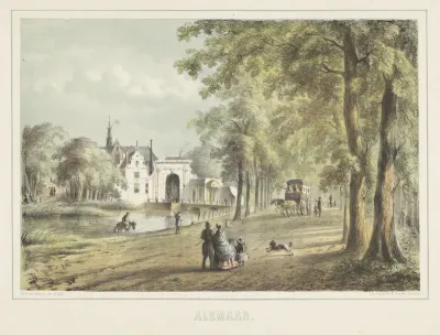 Gezicht te Alkmaar met de Laurenskerk