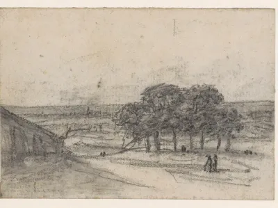 Gezicht van de Butte; bomen rechts