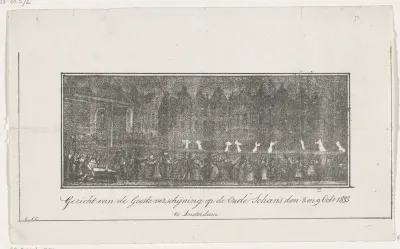 Gezicht van de Geeste verschijning op de Oude Schans den 8 en 9 Oct.r 1833 te Amsterdam