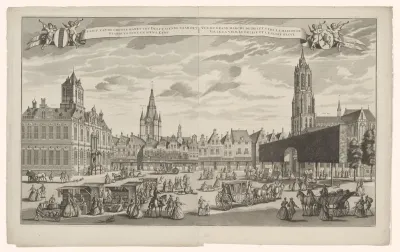 Gezicht van de Groote Markt te Delft