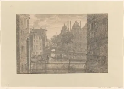 Gezicht van de Osjessluis naar de Grimnessesluis in Amsterdam