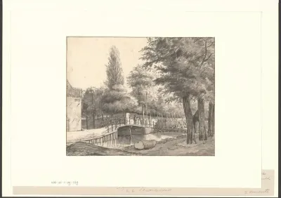 Gezicht van de Schans op het Leidsche Kerkhof