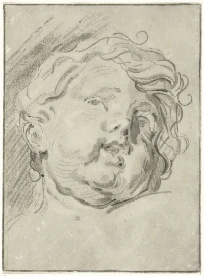 Gezicht van een engel of putto