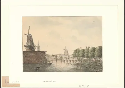 Gezicht van het Singel op de Westertoren