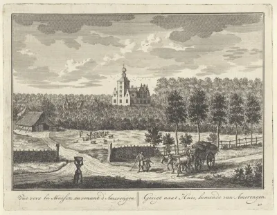 Gezicht vanaf Amerongen op Kasteel Zuilenstein